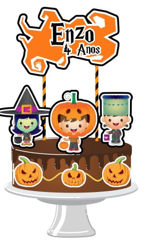 Topo de Bolo Halloween
