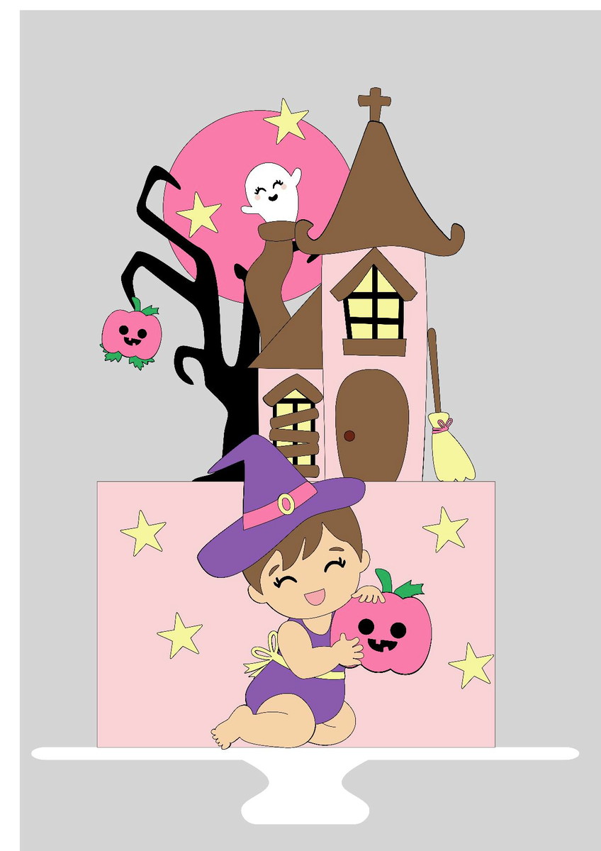 Topo de Bolo Halloween
