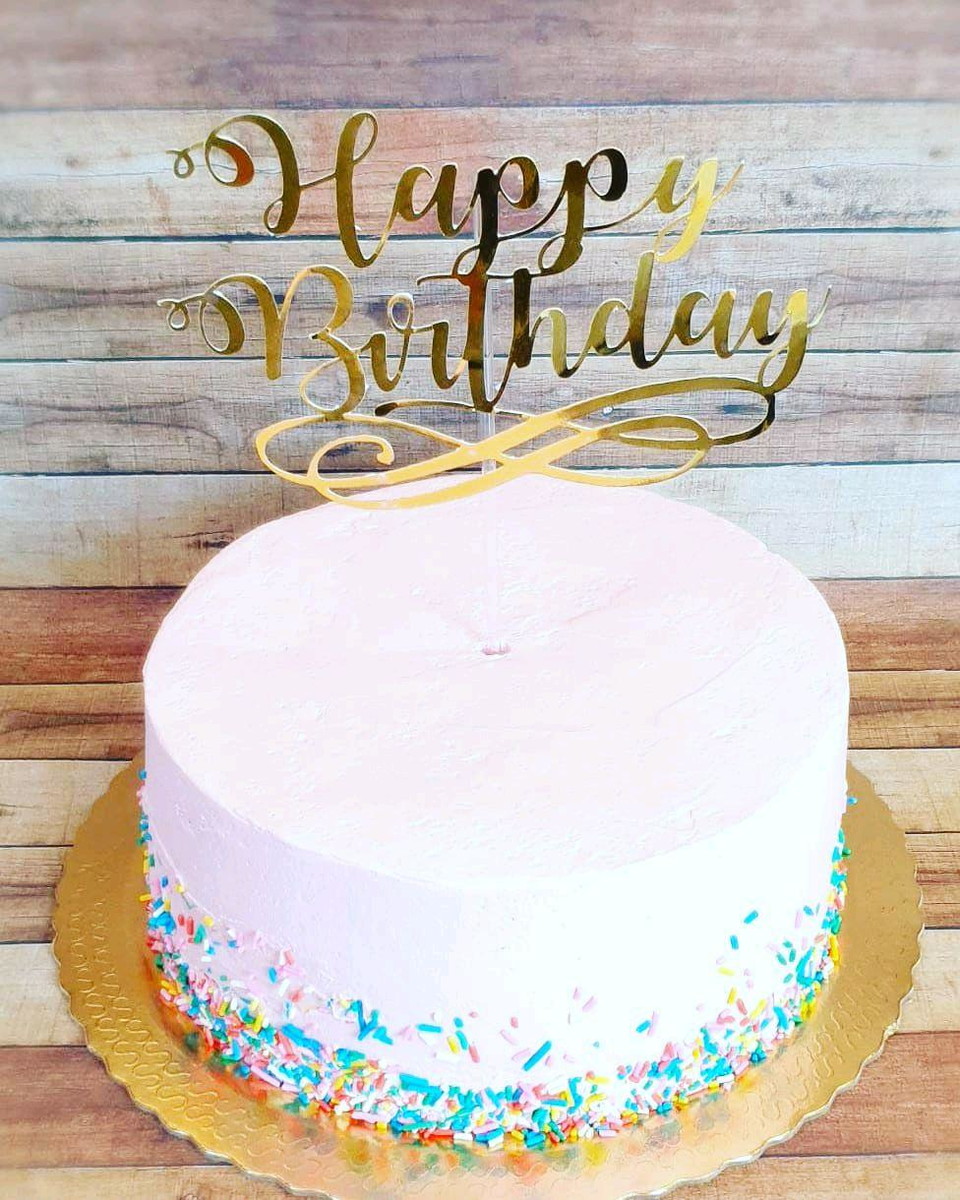 Topo de Bolo Happy birthday