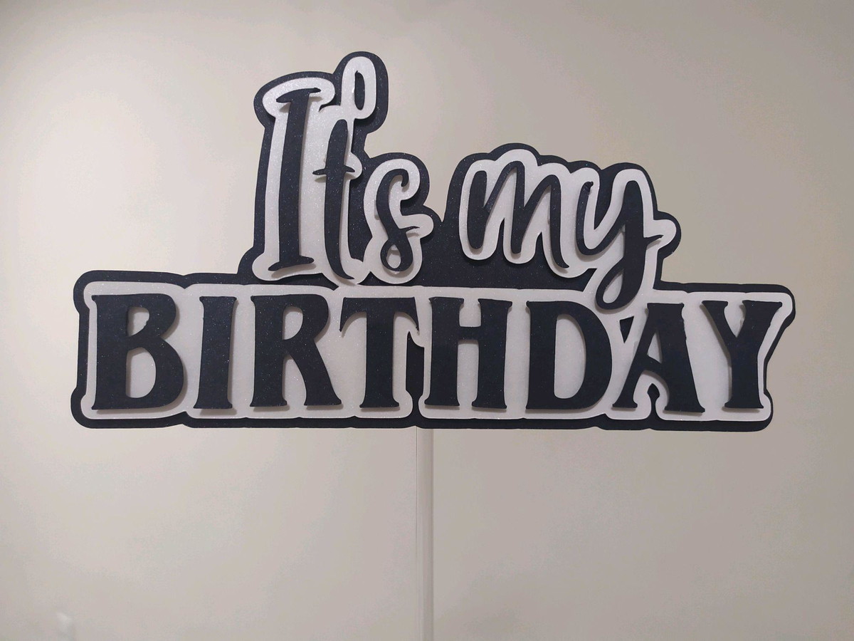 Topo de Bolo happy birthday - Imagem 2
