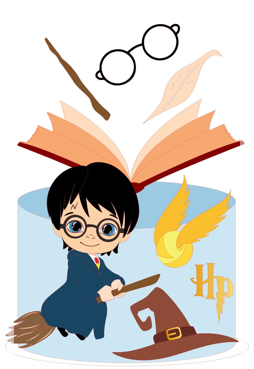 Topo de Bolo Harry Potter