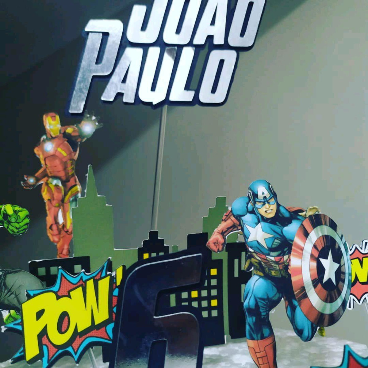 Topo de Bolo Heróis - Imagem 3