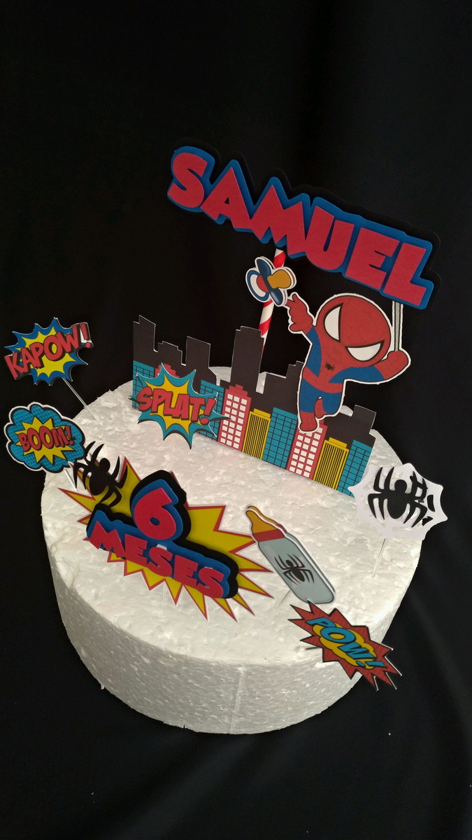 Topo de Bolo Homem Aranha Cute