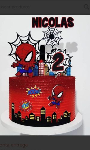 Topo de Bolo Homem Aranha