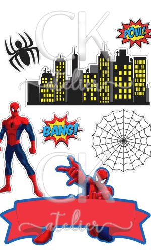 Topo de Bolo Homem Aranha