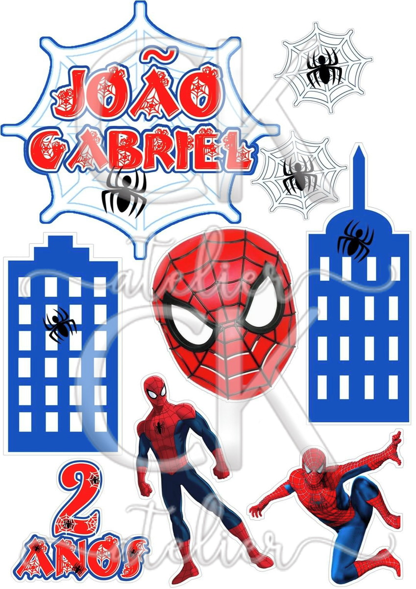 Topo de Bolo Homem Aranha