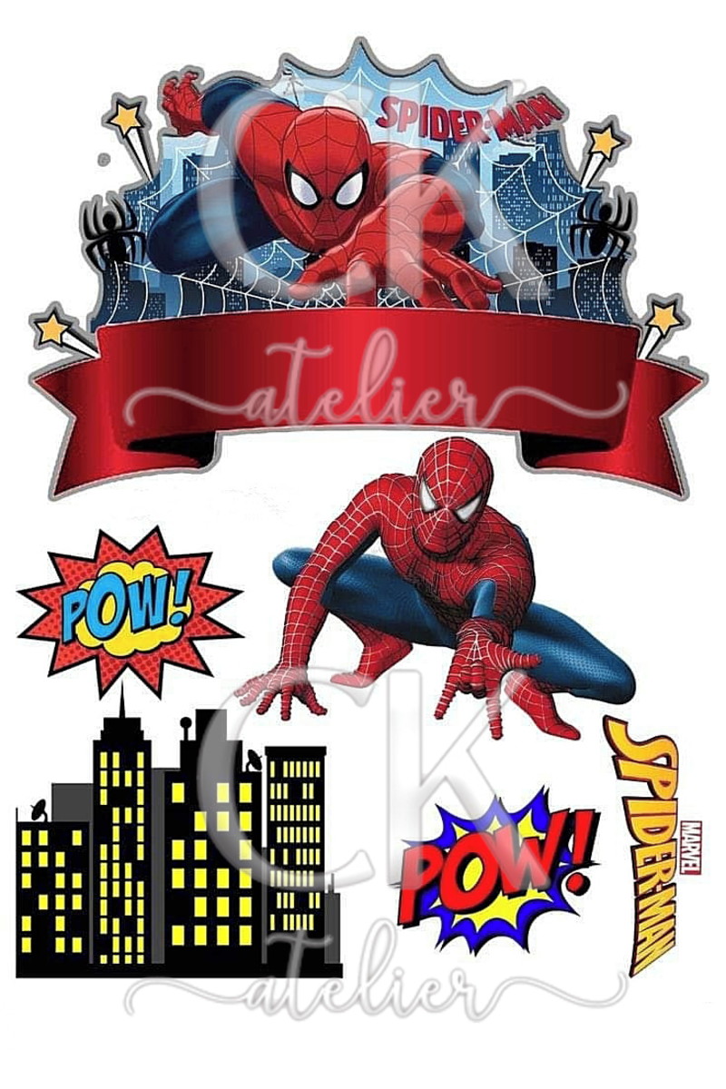 Topo de Bolo Homem Aranha