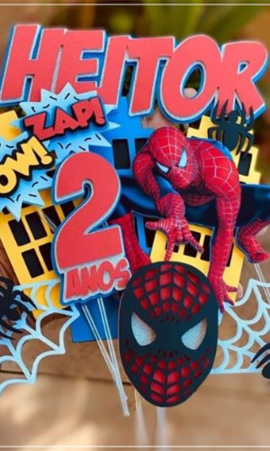 Topo de Bolo Homem Aranha
