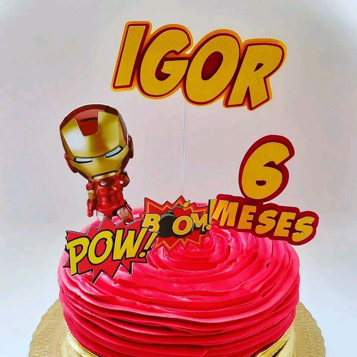 Topo de Bolo Homem de ferro - Imagem 2