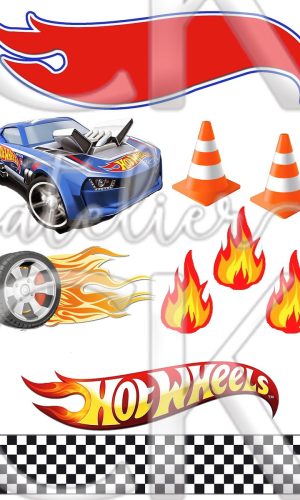 Topo de Bolo Hotwheels