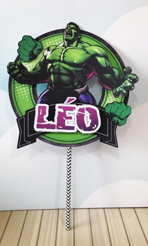 Topo de Bolo Hulk