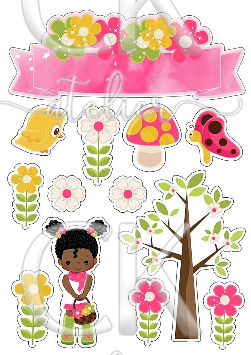 Topo de Bolo Jardim