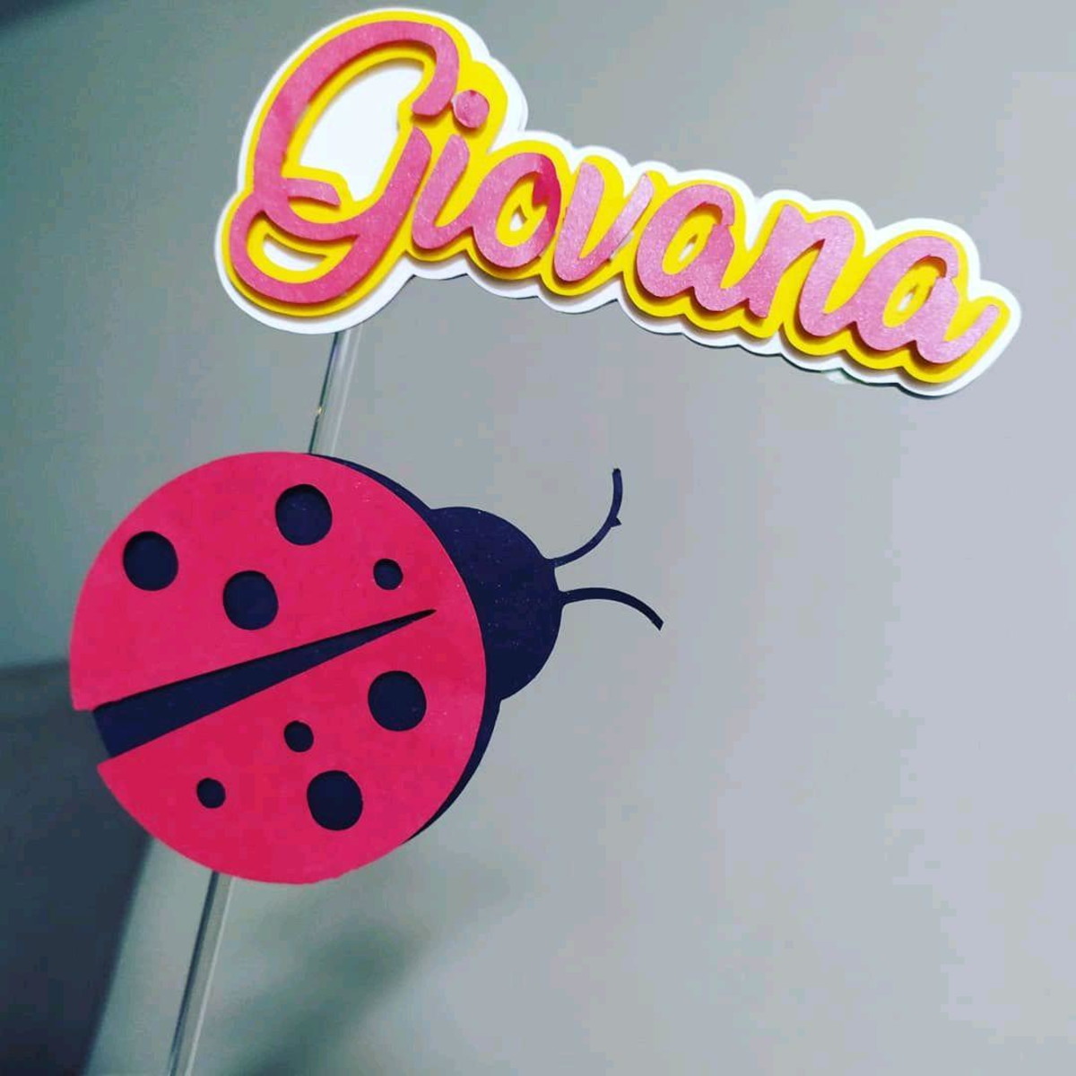 Topo de Bolo Joaninha