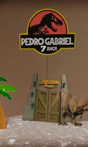 Topo de Bolo Jurassic world (simples)