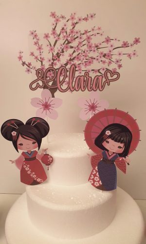 Topo de Bolo Kokeshi