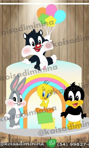 Topo De Bolo Looney Tunes