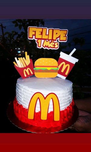 Topo de Bolo Macdonalds