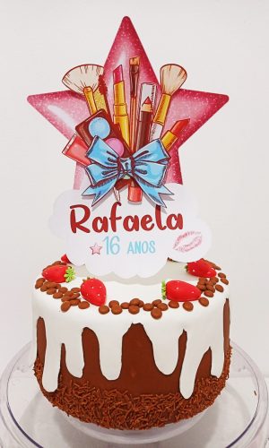 Topo de Bolo Make Up