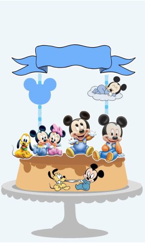 Topo de Bolo Mickey Baby