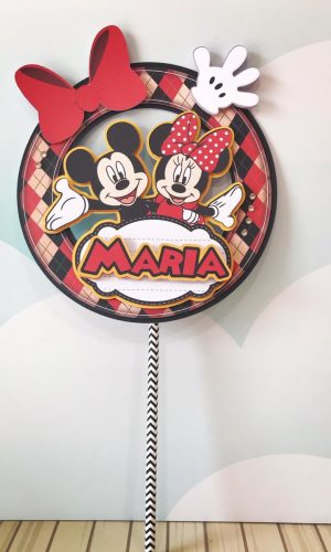 Topo de Bolo Mickey e Minnie