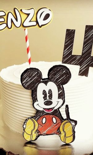 Topo de Bolo Mickey Vintage