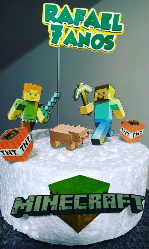 Topo de Bolo Minecraft