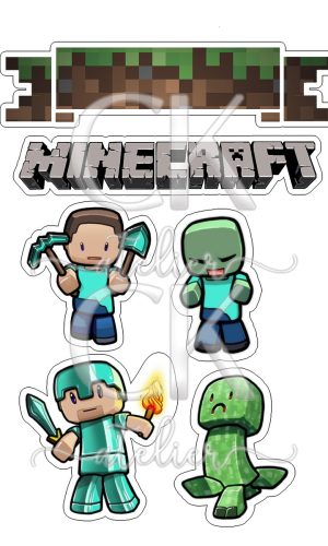 Topo de Bolo Minecraft