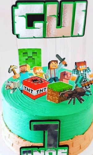 Topo de Bolo Minecraft
