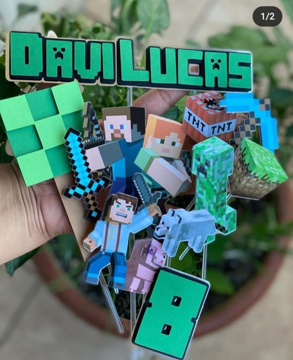 Topo de Bolo Minecraft