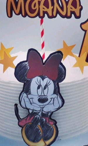 Topo de Bolo Minnie