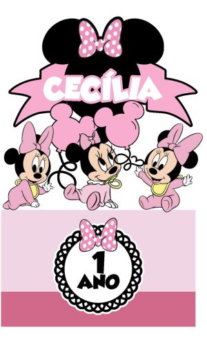 Topo de Bolo Minnie Baby