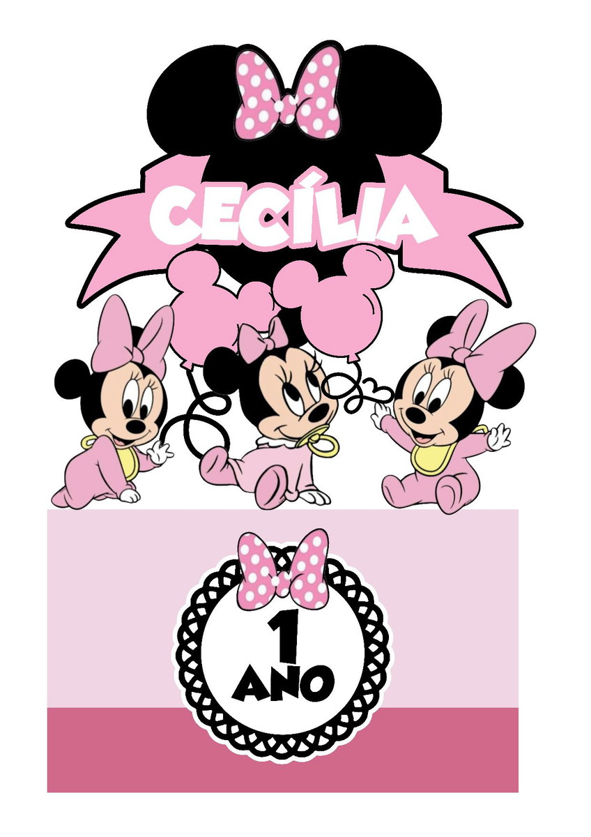 Topo de Bolo Minnie Baby
