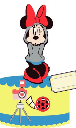 Topo de Bolo Minnie
