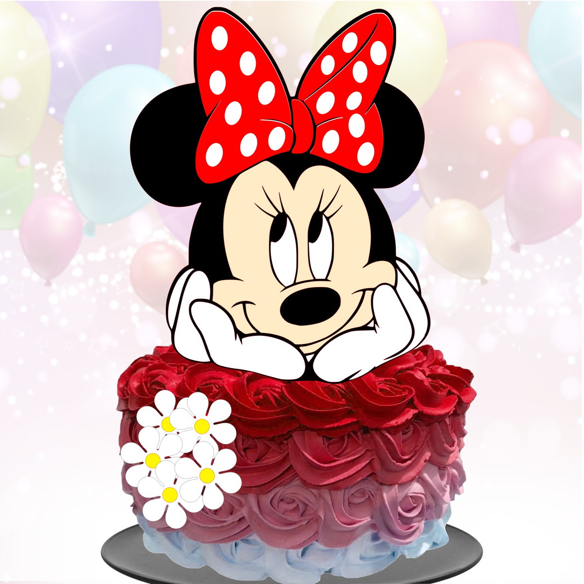 Topo de Bolo Minnie