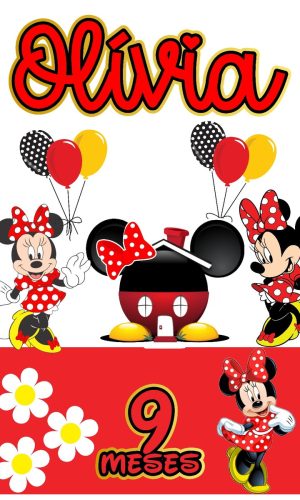 Topo de Bolo Minnie