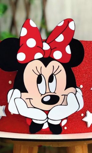 Topo de Bolo Minnie