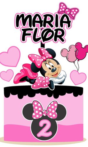 Topo de Bolo Minnie