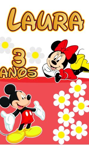 Topo de Bolo Minnie