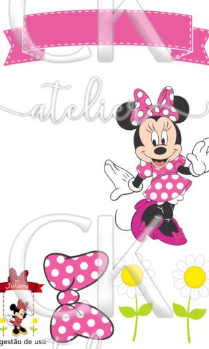 Topo de Bolo Minnie
