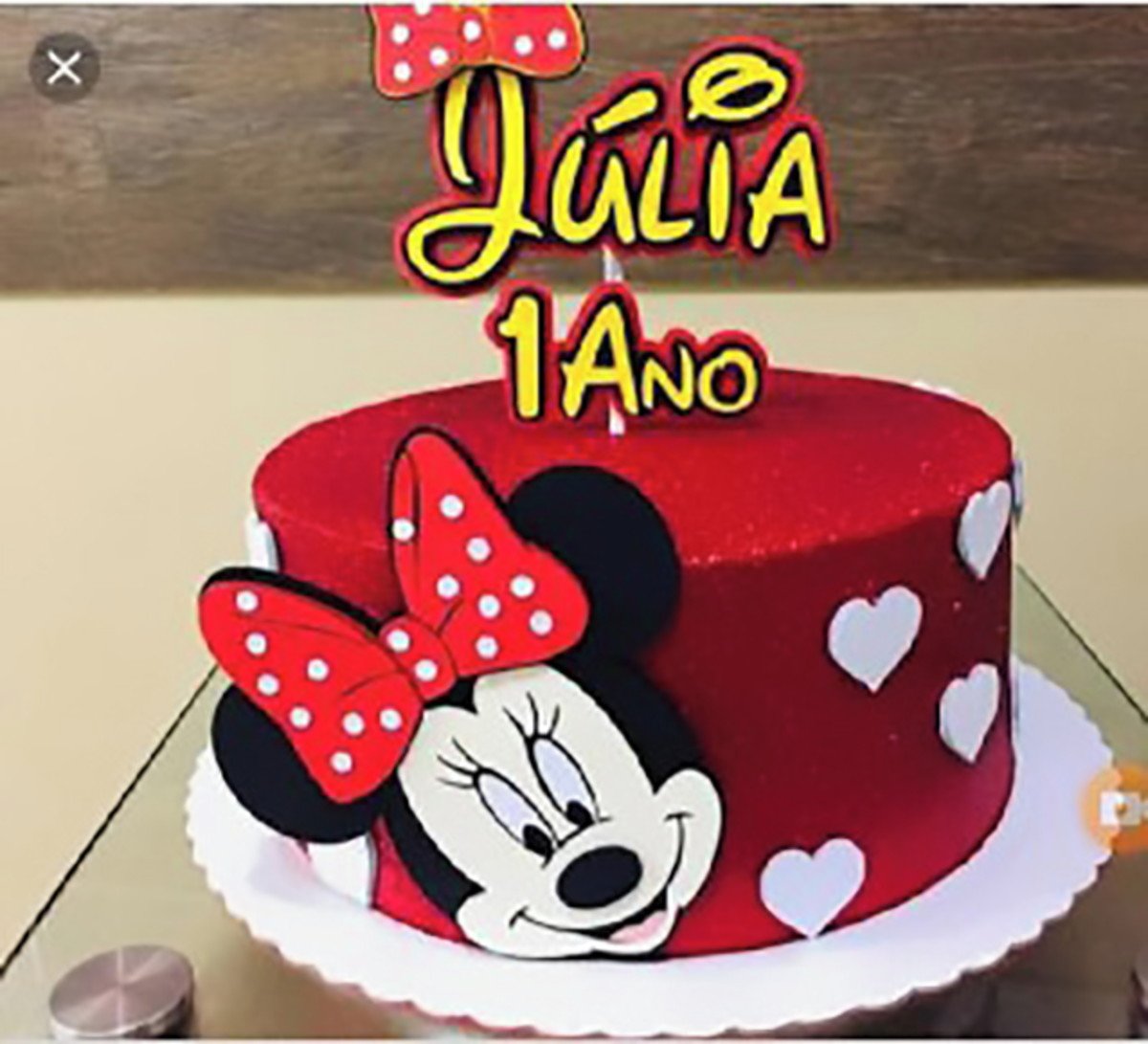Topo De Bolo Minnie
