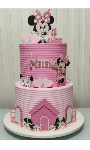 Topo de Bolo Minnie