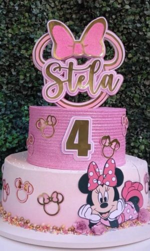 Topo de Bolo Minnie