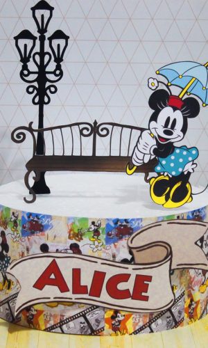 Topo de Bolo Minnie