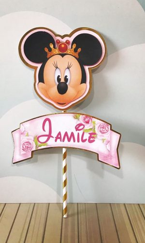 Topo de Bolo Minnie