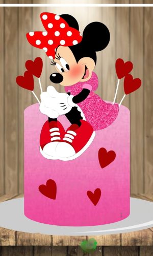 Topo de Bolo Minnie