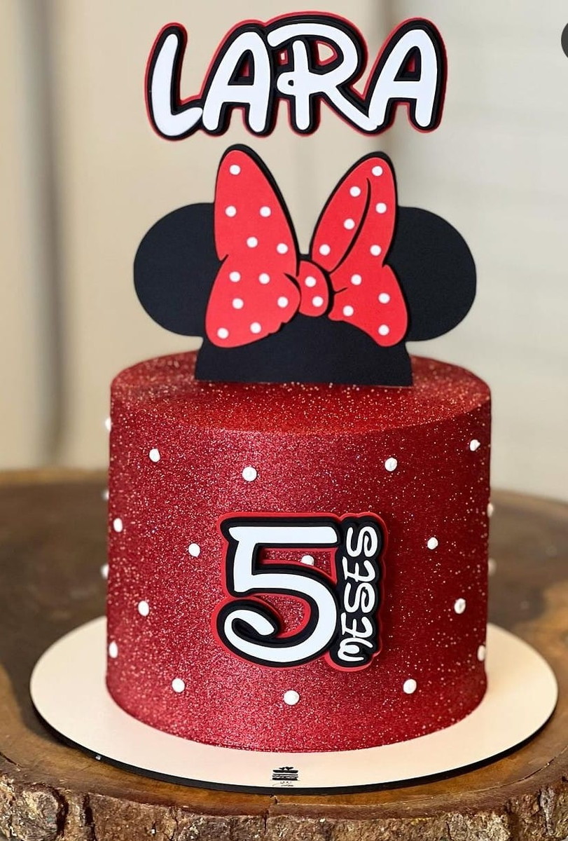 Topo de Bolo Minnie