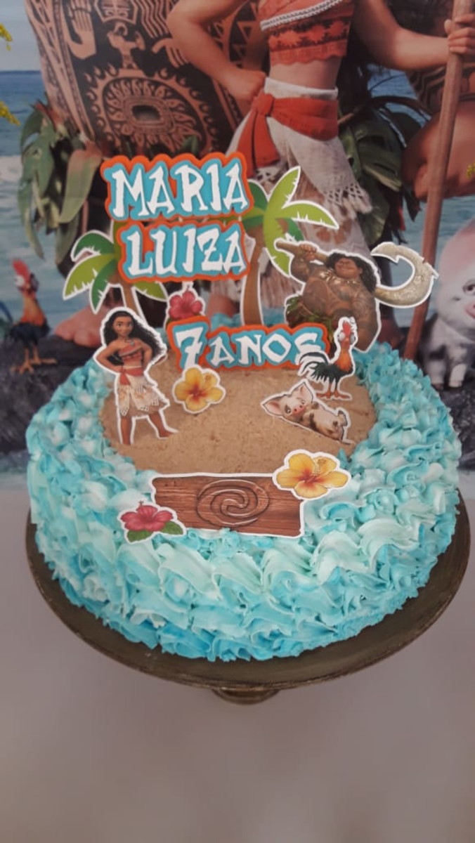 Topo de Bolo Moana - Imagem 2