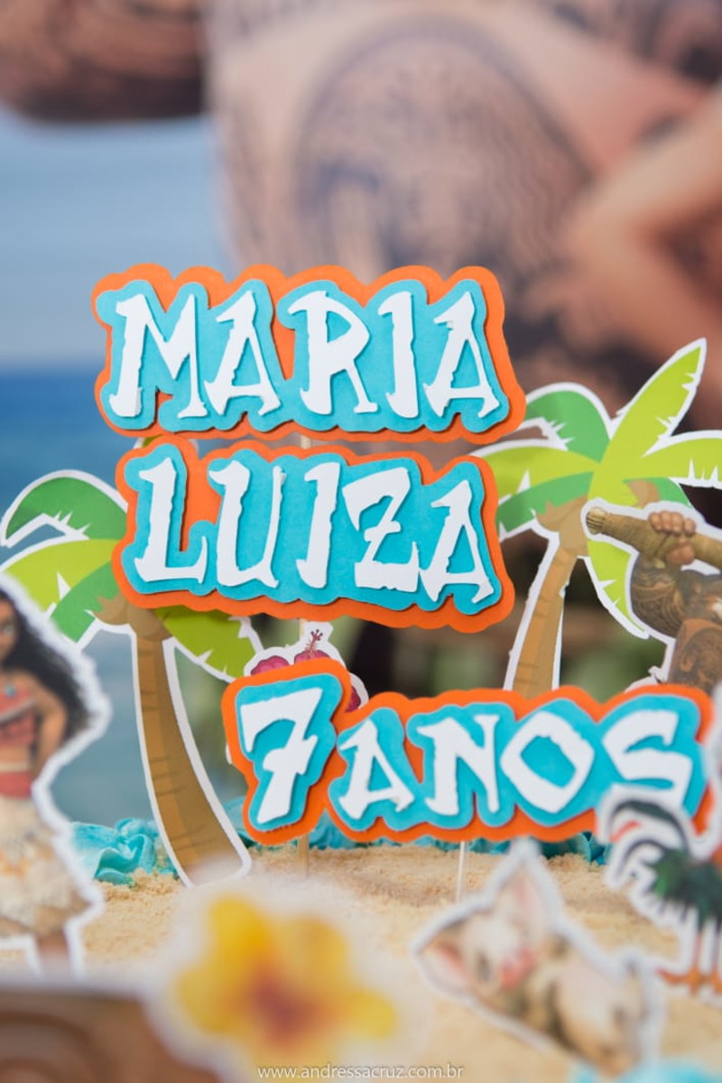 Topo de Bolo Moana - Imagem 4