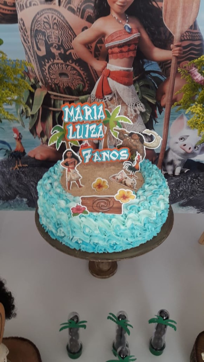 Topo de Bolo Moana - Imagem 5