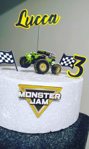 Topo de Bolo Monsters Jam